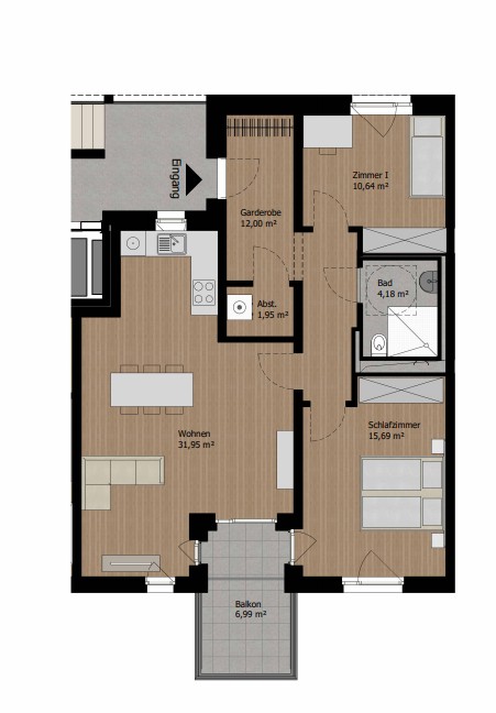 Neubauprojekt "WohnraumWest" - die perfekte Wohnung für Paare mit Kind! - Foto 2